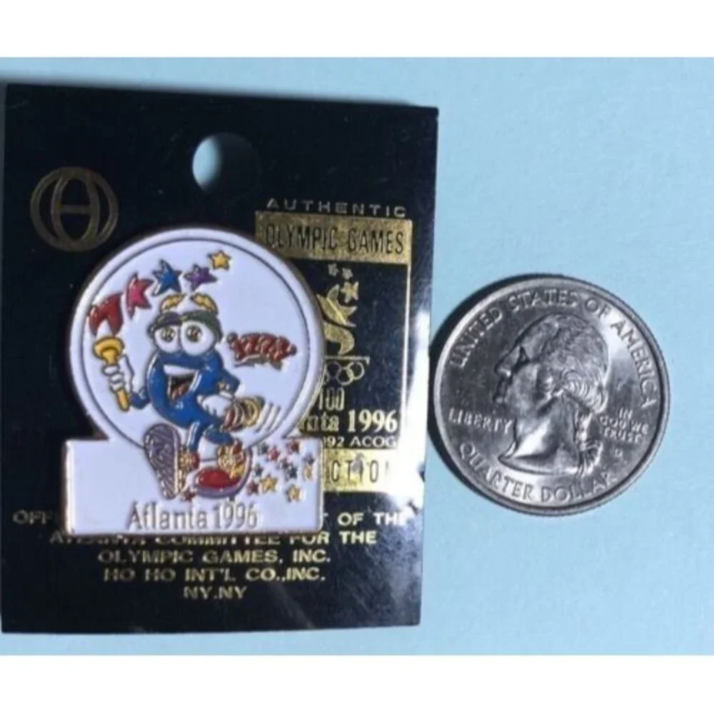 1996 Atlanta Centennial Olympic Games ,IZZY Torch Relay Lapel, Hat Mascot Pin